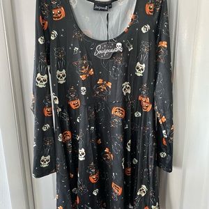 Sourpuss Vintage Halloween print dress, size 3X